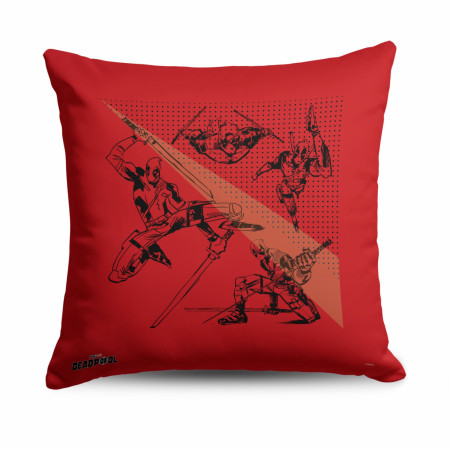 Deadpool On my Way! Printed 18" Throw Pillow
